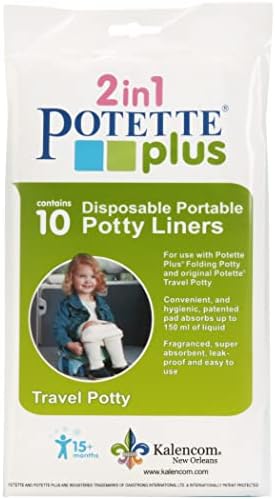 Запасные вкладыши Potette Plus для горшка, 10 штук, гипоаллергенные, супер впитывающие Kalencom