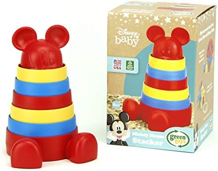 Green Toys Disney Baby Exclusive — штабелёр с Микки Маусом, красный Green Toys