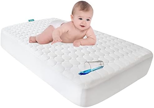 Защитный чехол для матраса для детской кроватки. Водонепроницаемый, можно стирать в машине для малышей и сушить в сушилке. Защитный чехол для матраса для детской кроватки (стандартный размер 52 x 28 дюймов) Biloban