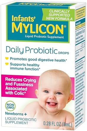Ежедневные пробиотические капли Mylicon для младенцев, от колик и беспокойства, 8 мл, 21 ежедневная доза Mylicon