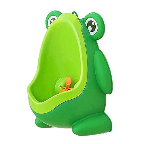 Универсальный туалетный тренажер для мальчиков в форме лягушки, детский горшок для писсуара, на присоске, 16 см, зеленый Generic
