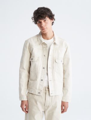 Неотбеленная джинсовая куртка с мраморным узором Standards Calvin Klein