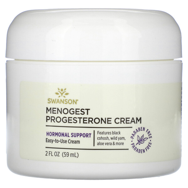 Menogest Progesterone Cream (Крем), 2 fl oz (Жидкие унции) (59 ml) Swanson