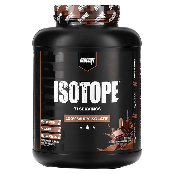 Isotope, 100% Whey Isolate, Chocolate, 4.9 lb (Фунты) (2,222 g) Redcon1