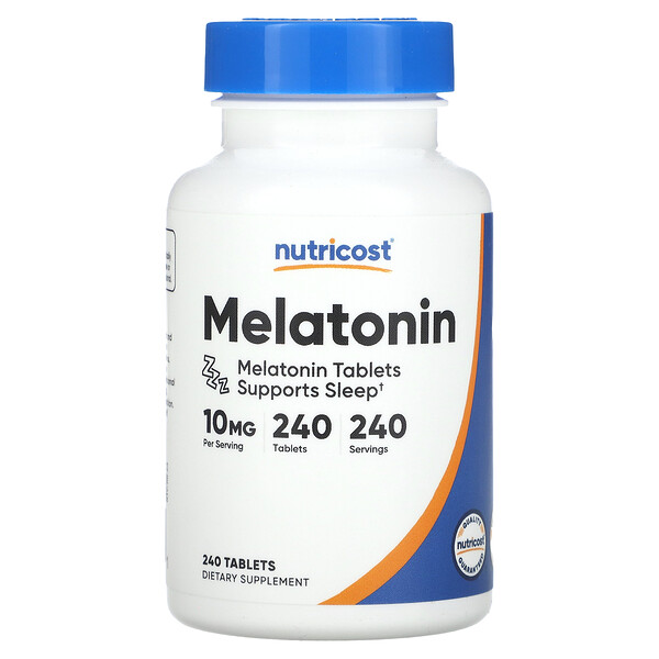 Мелатонин, 10 мг, 240 таблеток Nutricost