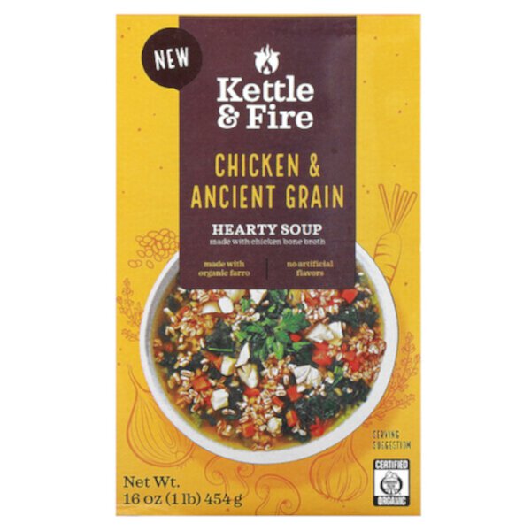 Hearty Soup, Chicken & Ancient Grain , 1 lb (454 g) Kettle & Fire