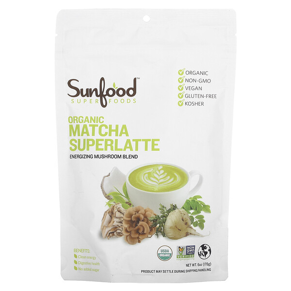 Organc Matcha Superlatte, 6 oz (Унции) (170 g) Sunfood