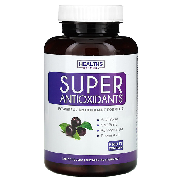 Супер антиоксиданты, фруктовый комплекс, 120 капсул Healths Harmony
