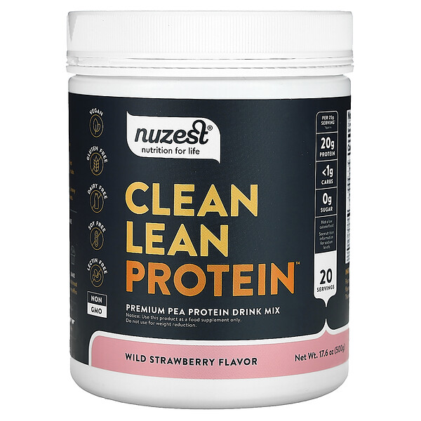 Clean Lean Protein, Дикая клубника, 17,6 унций (500 г) Nuzest
