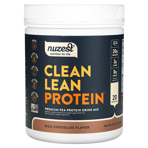 Clean Lean Protein, Rich Chocolate, 17.6 oz (Унции) (500 g) Nuzest