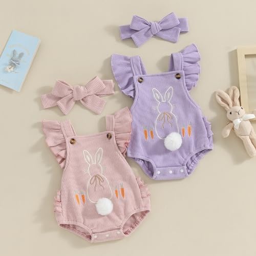 Толстовка с милым пушистым кроликом для маленьких девочек и мальчиков с круглым вырезом и длинными рукавами, комбинезон, пасхальная одежда для младенцев Beautooly