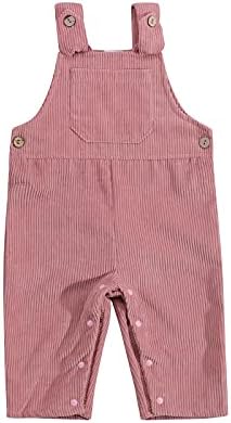 JBEELATE Newborn Baby Boys Girls Romper Sleeveless Corduroy Suspender Pants Jumpsuit Infant Baby One Piece Clothes JBEELATE