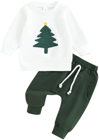 TheFound Рождественский наряд для маленьких мальчиков и девочек, рождественский осенне-зимний пуловер, свитшот, теплые штаны, рождественская одежда для новорожденных и малышей TheFound