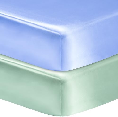 Простыни для детской кроватки для мальчиков и девочек, комплект из 2 простыней для стандартной кроватки и матраса для малышей, мягкая простыня из микрофибры 52x28x8 дюймов (коричневый и зеленый) GUNTAIL