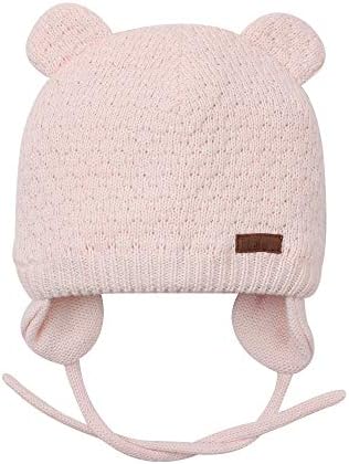 Зимняя шапка-бини для малышей BAVST с милым медведем, теплая вязаная шапка для маленьких девочек и мальчиков, От 0 до 2 лет BAVST
