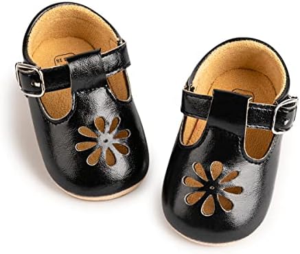 KIDSUN Infant Baby Girls Mary Jane Shoes Non-Slip Rubber Sole Ballet Slippers Princess Dress Wedding Shoes Newborn Crib Shoes First Walkers Shoes KIDSUN