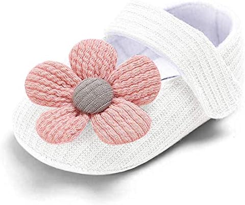 KIDSUN Infant Baby Girls Mary Jane Shoes Non-Slip Rubber Sole Ballet Slippers Princess Dress Wedding Shoes Newborn Crib Shoes First Walkers Shoes KIDSUN