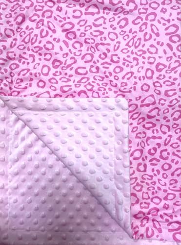 Baby Blanket for Girls Boys Leopard Minky Super Soft Double Layer Receiving Blanket with Dotted Backing for Newborn Nursery Stroller Receiving Toddlers Crib Bedding Blankets 30x40 Inch (Leopard) Citihomy