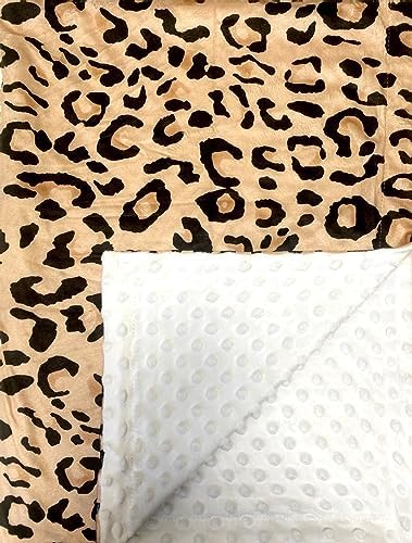 Baby Blanket for Girls Boys Leopard Minky Super Soft Double Layer Receiving Blanket with Dotted Backing for Newborn Nursery Stroller Receiving Toddlers Crib Bedding Blankets 30x40 Inch (Leopard) Citihomy
