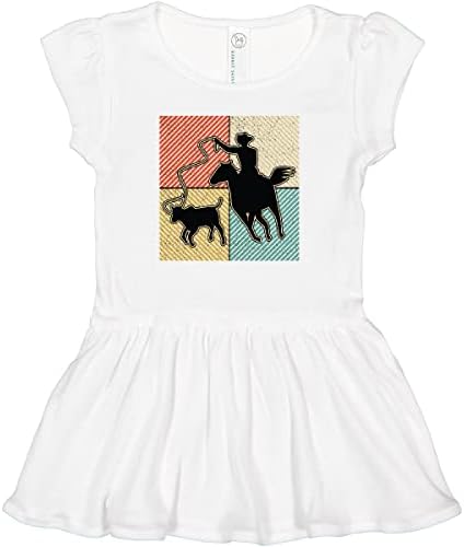 Inktastic Платье для малышей Cowboy Rodeo Team со шнуровкой до икры Inktastic