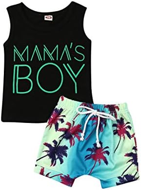BOIZONTY/2 предмета, летняя одежда для маленьких мальчиков, милые майки для мальчиков, майки без рукавов, футболка + шорты на ладонях, комплекты одежды BOIZONTY