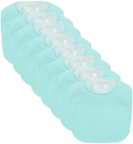 Lazyrhino, 8 комплектов детских махровых нагрудников, унисекс для мальчиков и девочек, регулируемые слюнявые нагрудники с кнопками, ультрамягкий впитывающий материал Lazyrhino