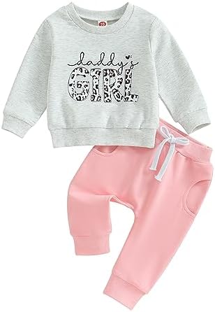 FOCUSNORM Одежда для маленьких девочек, осенне-зимняя одежда для новорожденных, толстовка с леопардовым принтом, топы, спортивные штаны для бега, комплекты FOCUSNORM