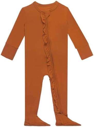 GUISBY Детские пижамы с рюшами, мягкие длинные рукава и двусторонняя молния. GUISBY