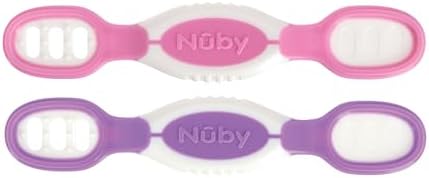 Ложки Nuby Dip & Scoop, 2 шт, для девочек NUBY