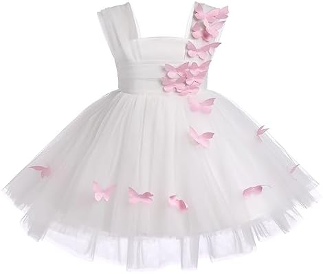 Платье из тюля с бабочкой для дня рождения для маленьких девочек, тюлевые платья с высоким и низким вырезом на крестины, торжественные тюлевые платья для свадебной вечеринки, фотосессии IMEKIS