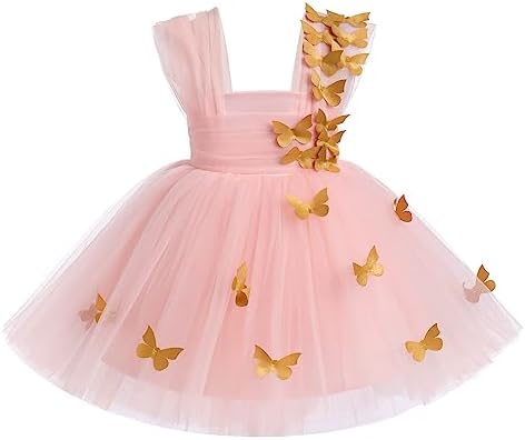 Платье из тюля с бабочкой для дня рождения для маленьких девочек, тюлевые платья с высоким и низким вырезом на крестины, торжественные тюлевые платья для свадебной вечеринки, фотосессии IMEKIS