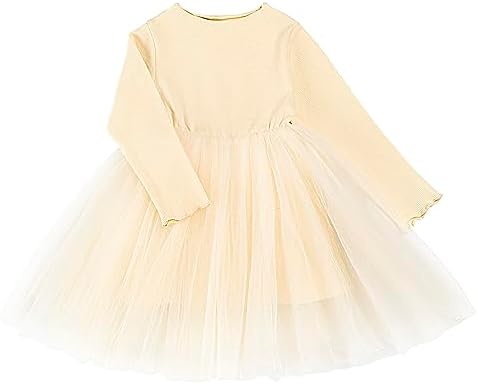 Платье-свитер Miipat для маленьких девочек, вязаное платье-свитер, осенне-зимнее тюлевое платье принцессы с рюшами, От 3 месяцев до 3 лет Miipat