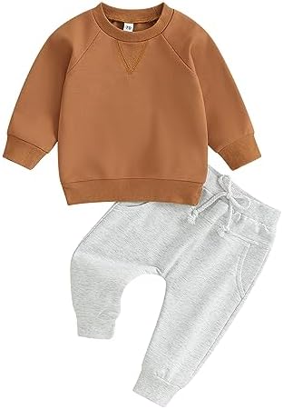 MAYUMMPY однотонный спортивный костюм для маленьких мальчиков и девочек, свитшот с круглым вырезом, спортивные штаны, комплект штанов, осенне-зимняя одежда MAYUMMPY