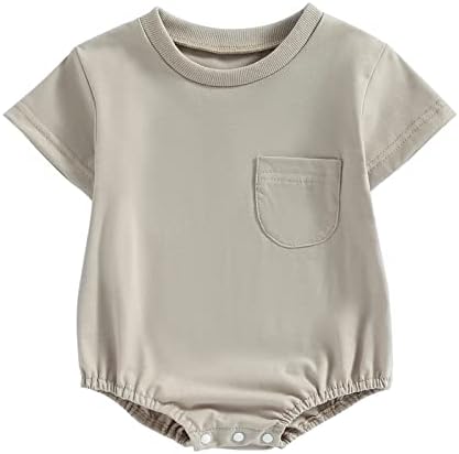 Hoanselay для новорожденных мальчиков и девочек, базовый однотонный комбинезон с длинными рукавами и карманами, боди, топы, однотонная осенняя одежда, одежда Hoanselay