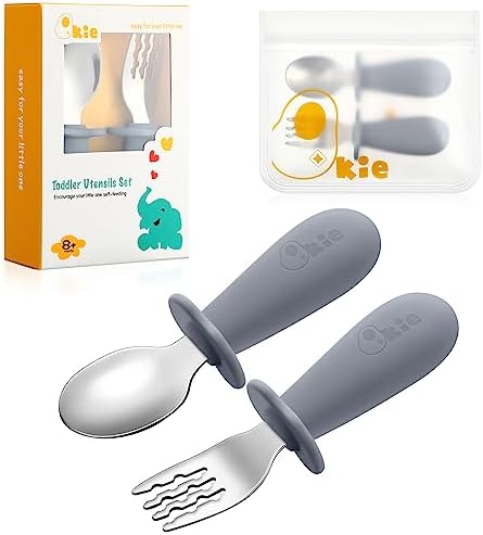 Силиконовые детские ложки Qkie, детская посуда для младенцев, малышей, самостоятельное кормление, жевание, первый этап отлучения ребенка от груди (BLW), предметы первой необходимости для детского питания, набор из 4 штук Qkie