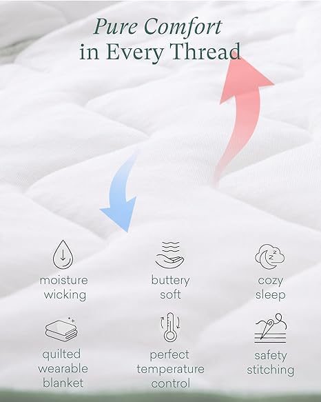 Bamboo Sleep Sack 1.0 TOG, мягкий детский спальный мешок премиум-класса, спальные мешки с двусторонней молнией, детское носимое одеяло PurComfy