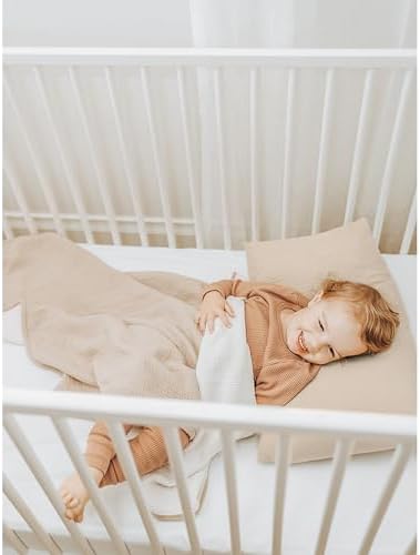Подушка Konssy для малышей, 2 упаковки с муслиновой наволочкой, детские подушки из 100% хлопка 13x18, мягкие и дышащие подушки для сна и путешествий, маленькие подушки для детской кроватки (розовые) Konssy