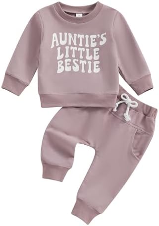 Одежда для маленьких девочек, толстовки с надписью «Тети Бести», однотонный наряд, брюки, осенне-зимний комплект MA&BABY