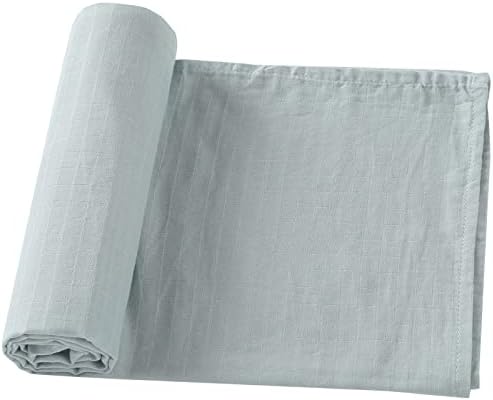 POMISO Muslin Swaddle Blankets for Boys and Girls, Soft Cotton Baby Swaddle Blankets for Unisex, 47 X 47 inches Muslin Swaddles, 4 Pack Leaves & Warmth Colors POMISO