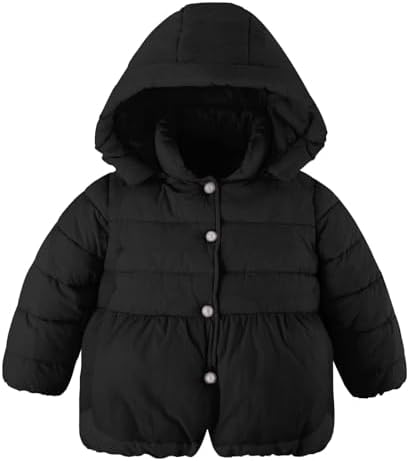 uideazone зимнее пальто для маленьких девочек 1-5 лет с капюшоном, легкие пуховики для маленьких детей, теплая пуховая альтернативная верхняя одежда Uideazone