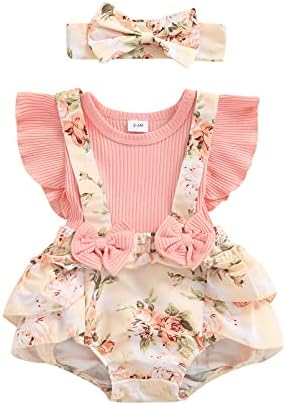 Детская одежда для девочек, тюлевой комбинезон с короткими рукавами и цветочной вышивкой, платье с повязкой на голову, летний наряд для новорожденных Blotona