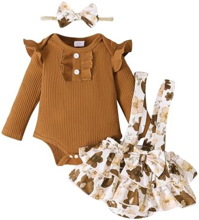 Маленькая милая одежда для новорожденных девочек, комбинезон с рукавами-колокольчиками и вельветовые комбинезоны, шорты, осенняя одежда для маленьких девочек Tiny Cutey