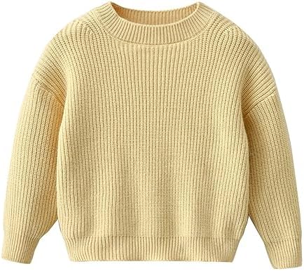 Свитер для маленьких девочек и мальчиков, пуловер, свитшот, вязаные топы ярких цветов, осенне-зимняя теплая одежда XFGLCK