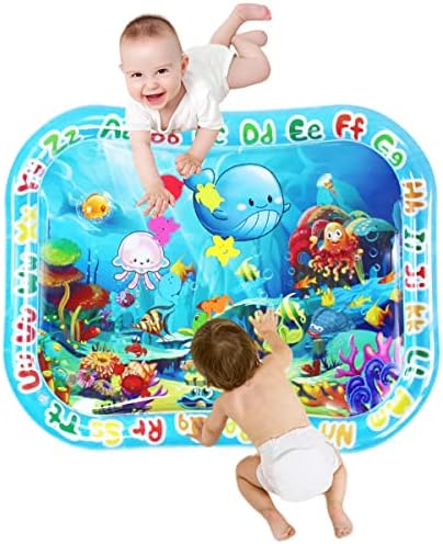 SUNSHINE-MALL Baby Play Коврик для воды, детские игрушки для животика с BB Call, игровой центр для занятий раннего развития для новорожденных (100 x 80 см), синий SUNSHINE-MALL