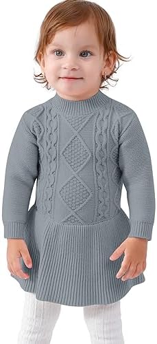 Комбинезон BFUSTYLE для маленьких девочек, свитер с длинными рукавами, вязаная одежда для маленьких девочек с юбкой BFUSTYLE