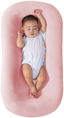 Детский шезлонг для новорожденных, подушка для детского шезлонга для детей от 0 до 24 месяцев, подушка для шезлонга для новорожденных, мягкая дышащая моющаяся (розовый) Saanerueen
