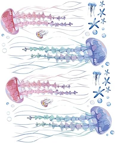 Totority 2 листа Детская комната Наклейки на стену детской комнаты Украсить украшения Рыба Съемная наклейка на стену детской комнаты Наклейка на стену комнаты океана Липкая наклейка на стену Бытовая Totority