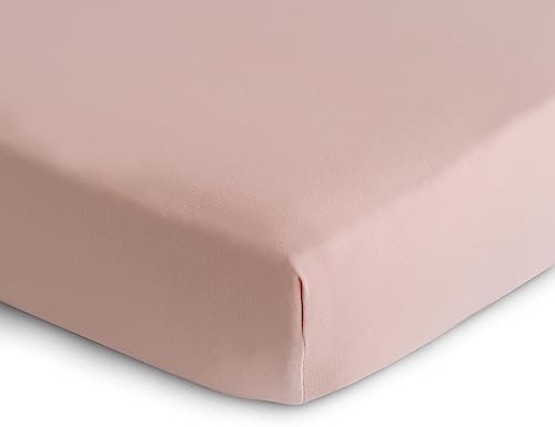 Mushie Эластичная и мягкая простыня для кроватки | Установленные размеры 28 x 52 дюйма (противотуманные) Mushie