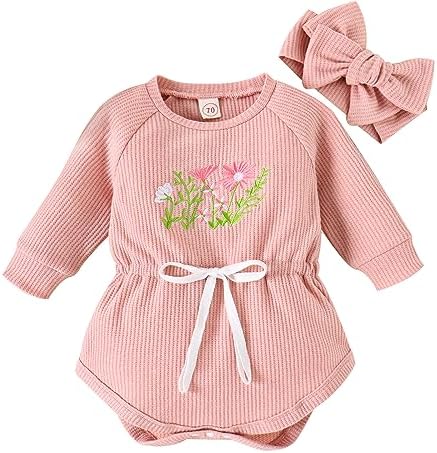 Комбинезон для маленьких девочек, комбинезон с цветочным принтом, комбинезоны с длинными рукавами, хлопковая одежда для новорожденных для девочек, осенняя одежда для младенцев ZOELNIC