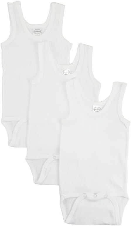 Хлопковые майки без рукавов Bambini для маленьких мальчиков и девочек, белая или пастельная рубашка без рукавов, упаковка из 6 шт., упаковка из 3 шт. от Miracle USA Bambini